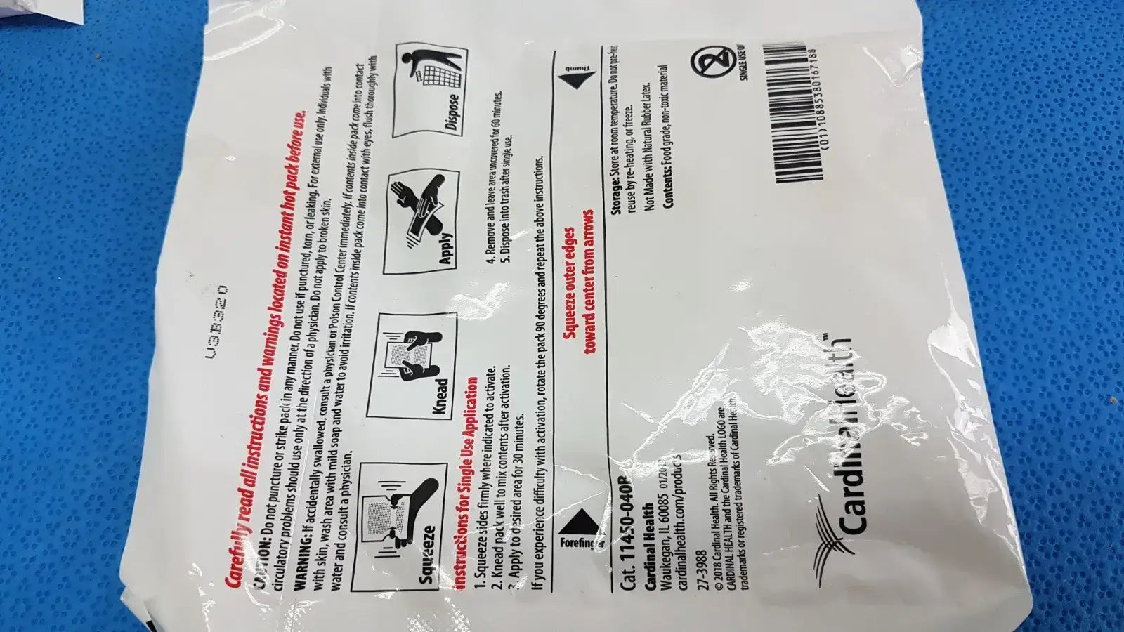 Cardinal Health Instant Hot Pack 6’’ x 9’’ – Lot of 8