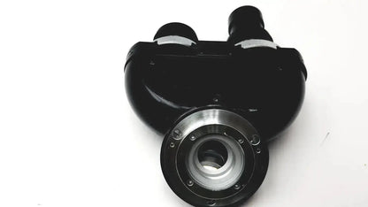 Carl Zeiss 4231107 Germany Kpl-W 12,5x black binoculars with silver accents and textured grip rings pre owned medical equipment
