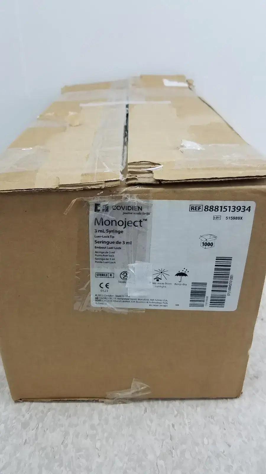 Case of 1000 Covidien Monoject 8881513934 3ml Syriinge - Syringe