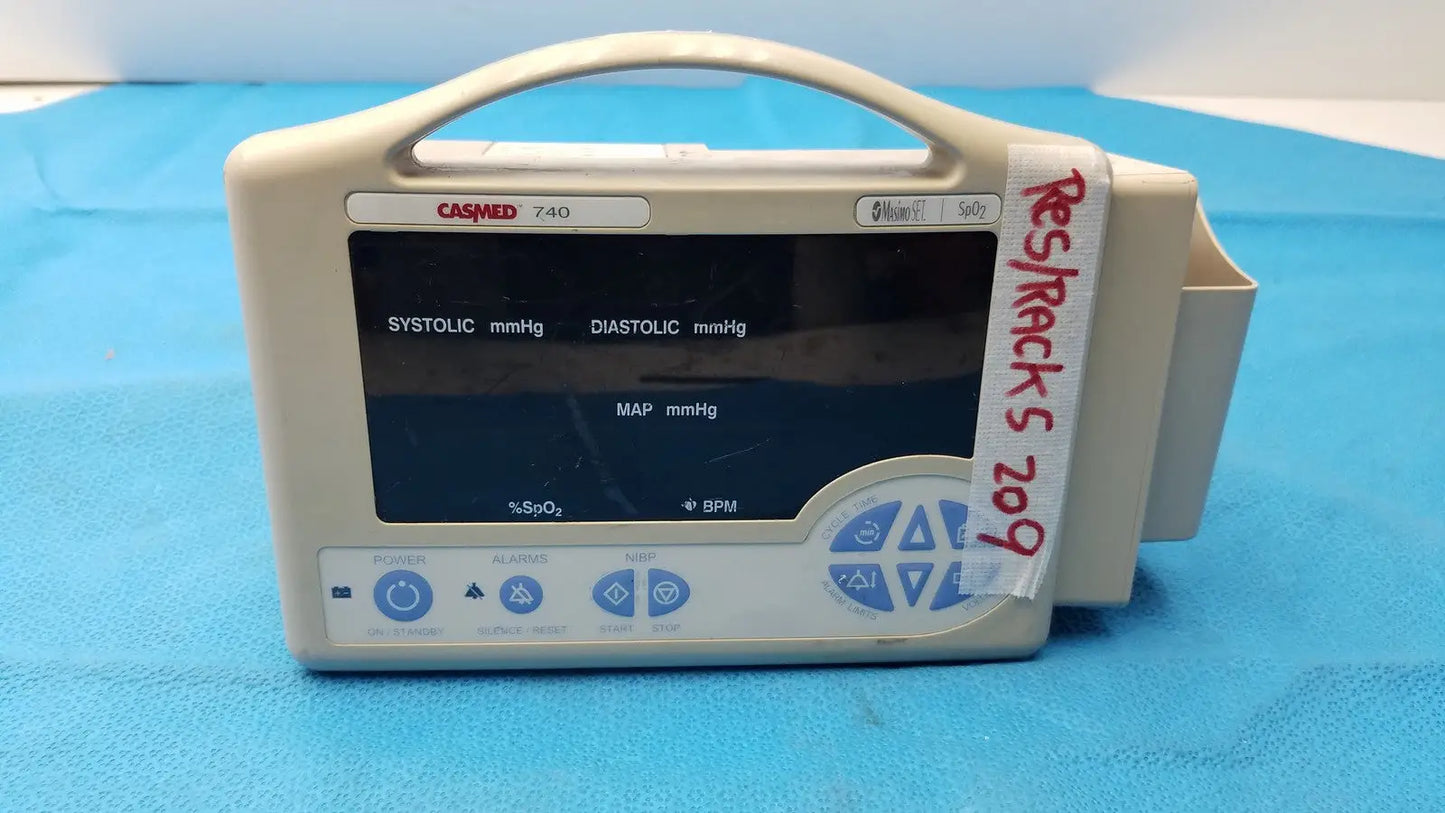 CASMED 740 Vital Signs Monitor 740-3MS Masimo SET SpO2 NIBP Patient Monitor