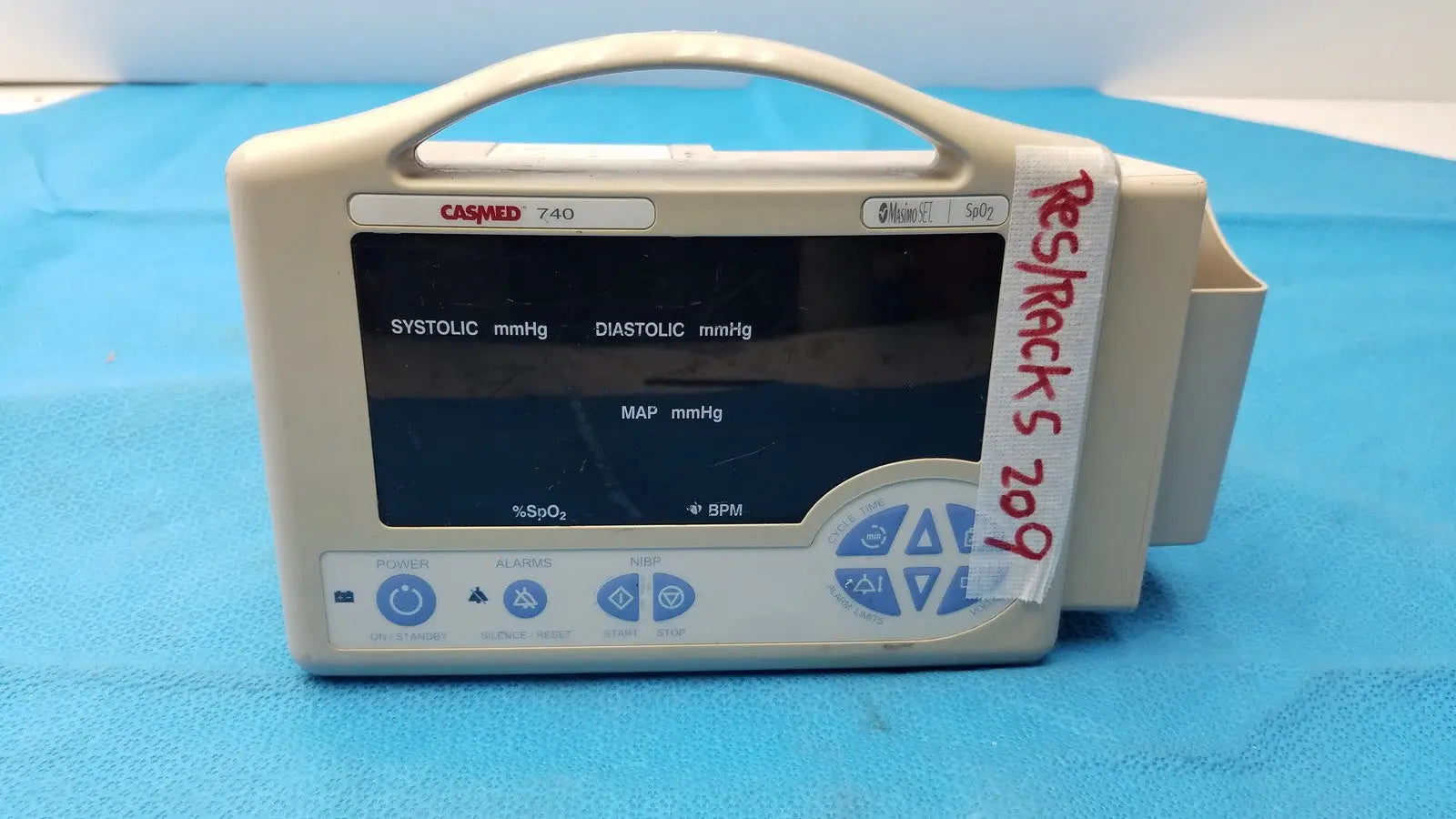 CASMED 740 Vital Signs Monitor 740-3MS Masimo SET SpO2 NIBP Patient Monitor