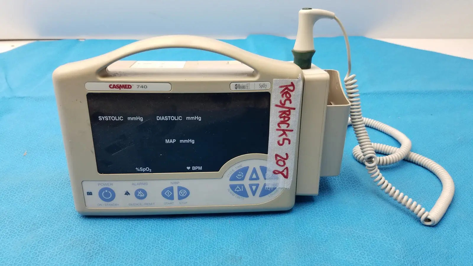 CASMED 740 Vital Signs Monitor Masimo SET SpO2 NIBP Patient Monitor with Probe