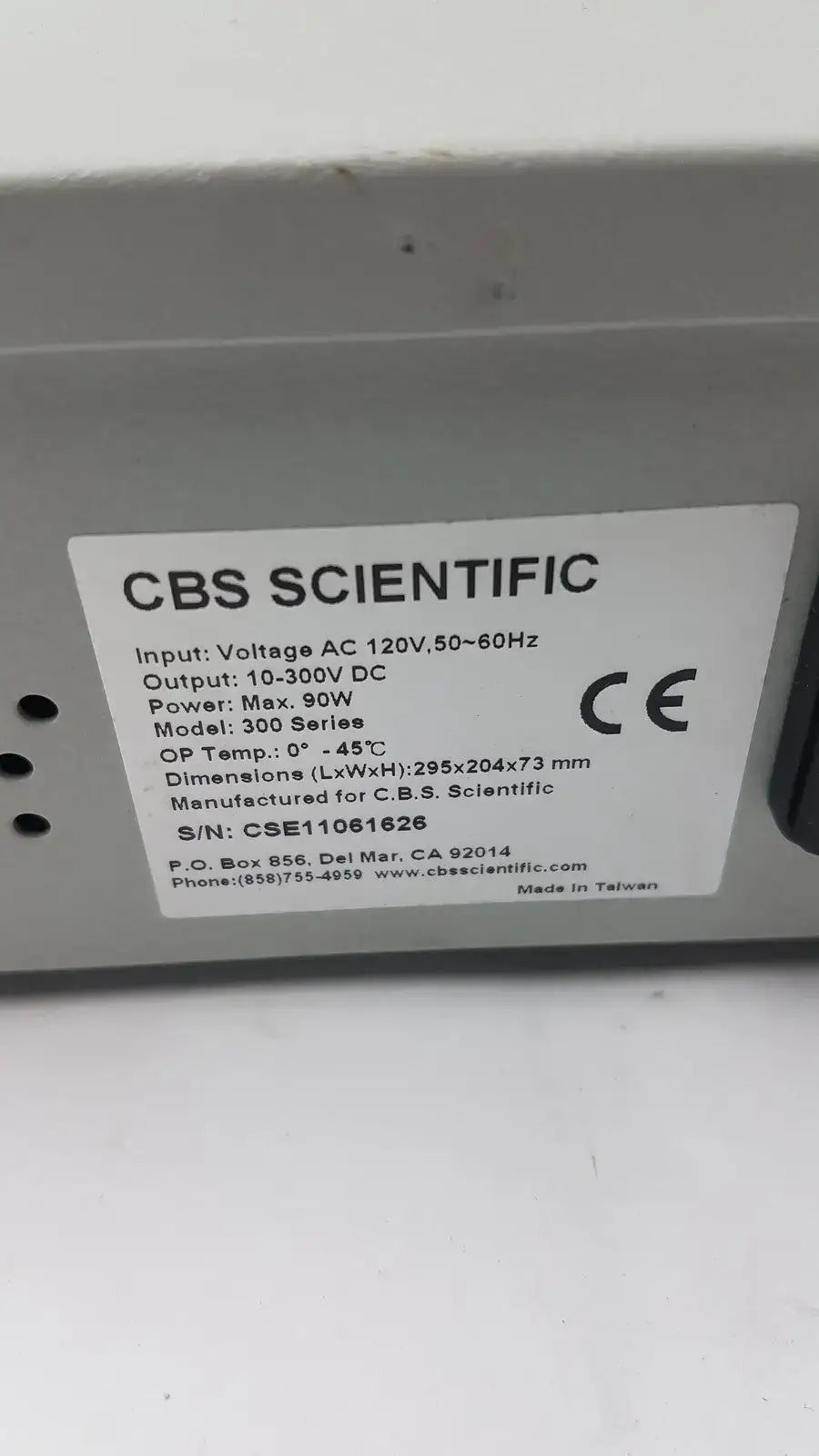 CBS Scientific EPS-300 IIV 300V Electrophoresis Power Supply 300II