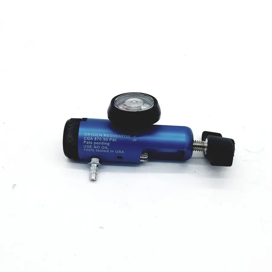 Chad Therapeutics CGA 870 Oxygen Regulator Gauge & Clamp O2 3000 PSI