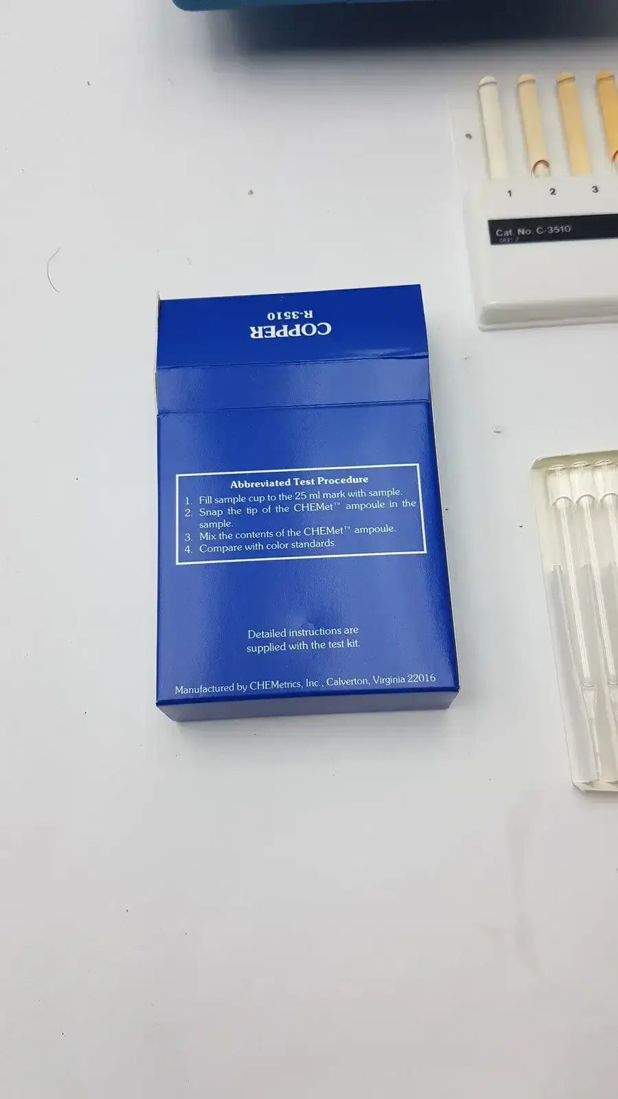 Chemetrics K-3510 Coloriimetric Copper Test Kit With C-3510 R-3510 - Colorimetric