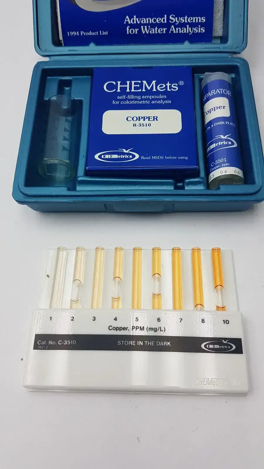 Chemetrics K-3510 Coloriimetric Copper Test Kit With C-3510 R-3510 - Colorimetric