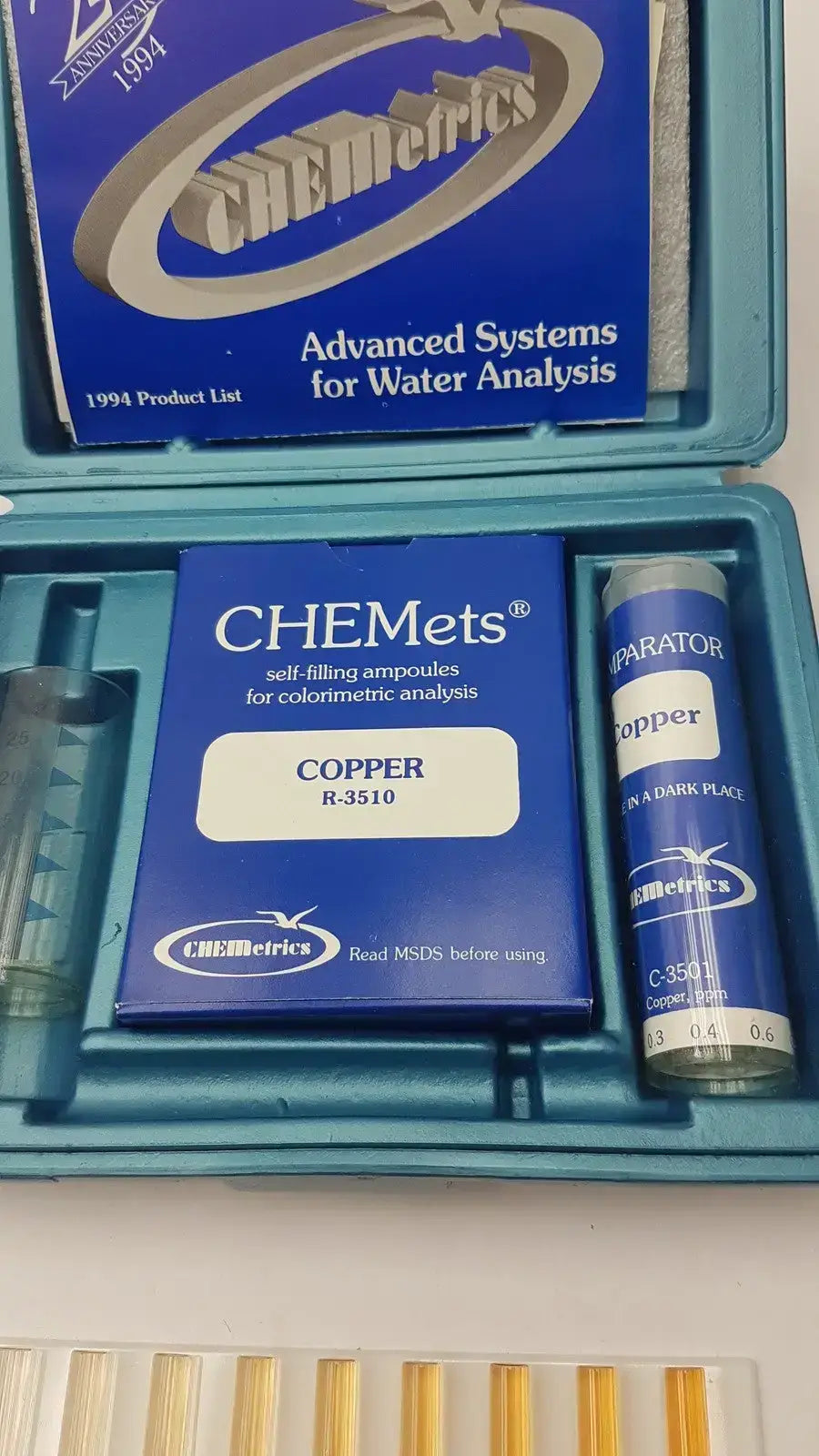 Chemetrics K-3510 Coloriimetric Copper Test Kit With C-3510 R-3510 - Colorimetric
