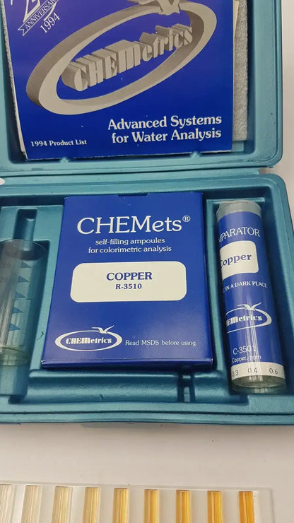 Chemetrics K-3510 Coloriimetric Copper Test Kit With C-3510 R-3510 - Colorimetric