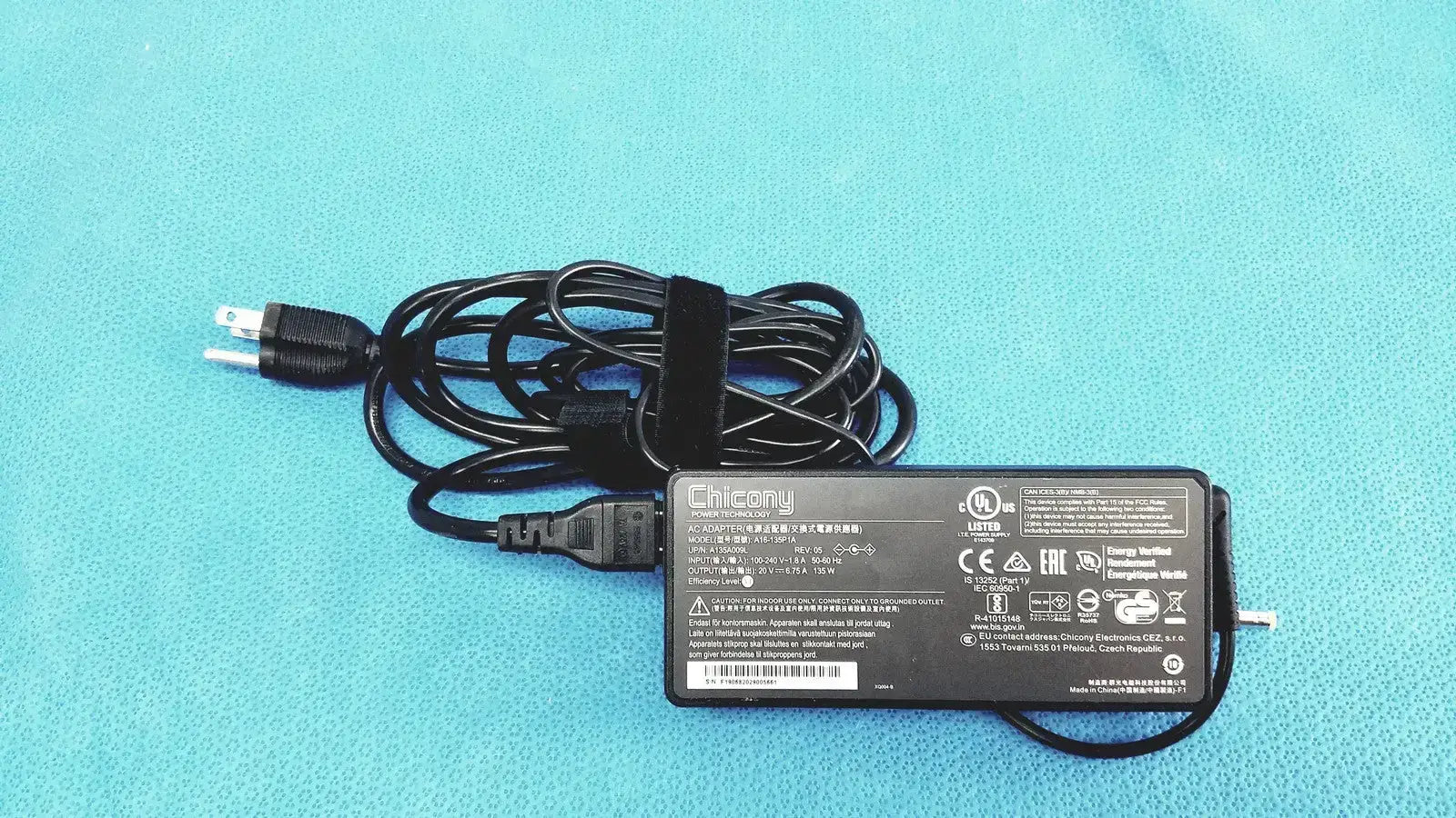 Chicony Power Technology AC Adapter with Cord - A16-135P1A