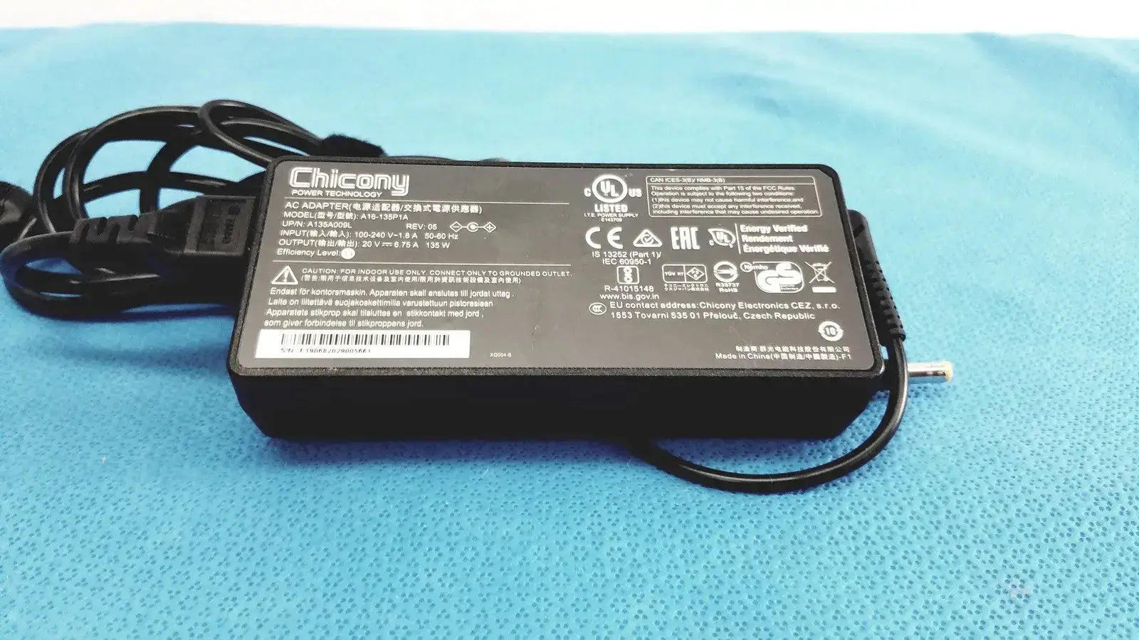 Chicony Power Technology AC Adapter with Cord - A16-135P1A