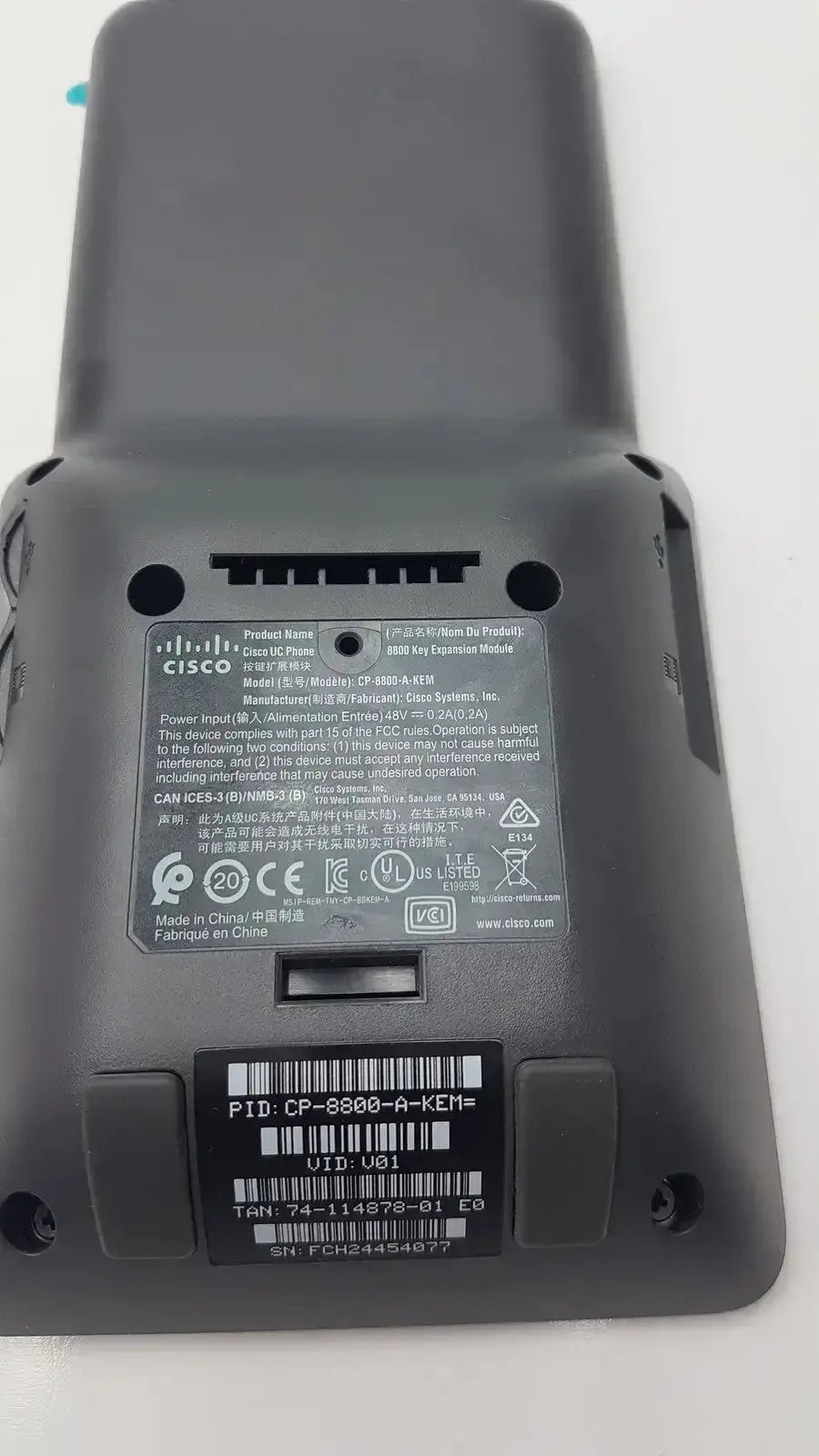 Black cisco 8800 series kem expansion module cp-8800-a-kem wireless phone base station for audio systems