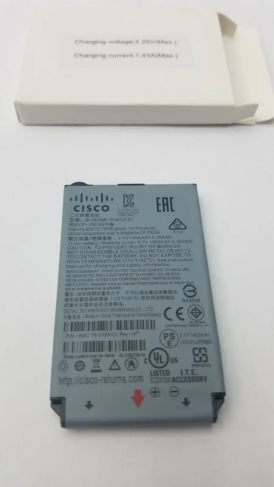 CISCO Battery BI-HERMI-1K4KSX-01 P/N 74-5469-01 1450mAh