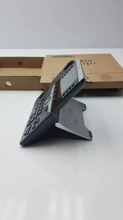 Gray Cisco CP-8841 IP phone with sleek modern design built-in stand for color VoIP PoE communication