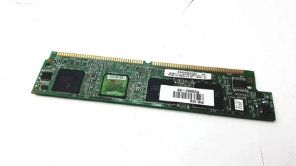 Green circuit board of Cisco PVDM2-64 high density voice dsp module with black chips white labels and gold contacts