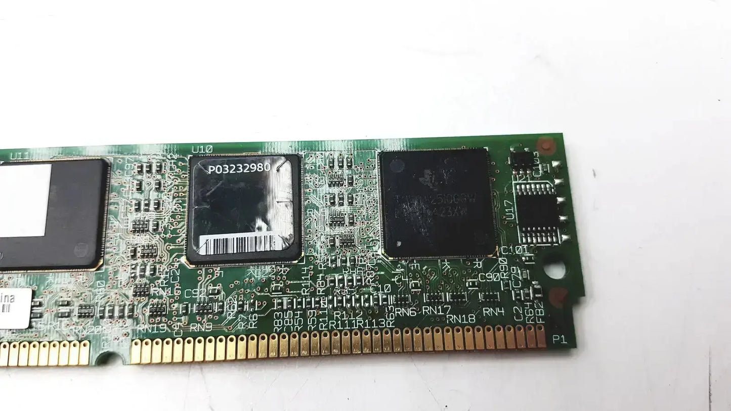 Green circuit board dsp module with black chips and gold contacts for cisco high density voice dsp module