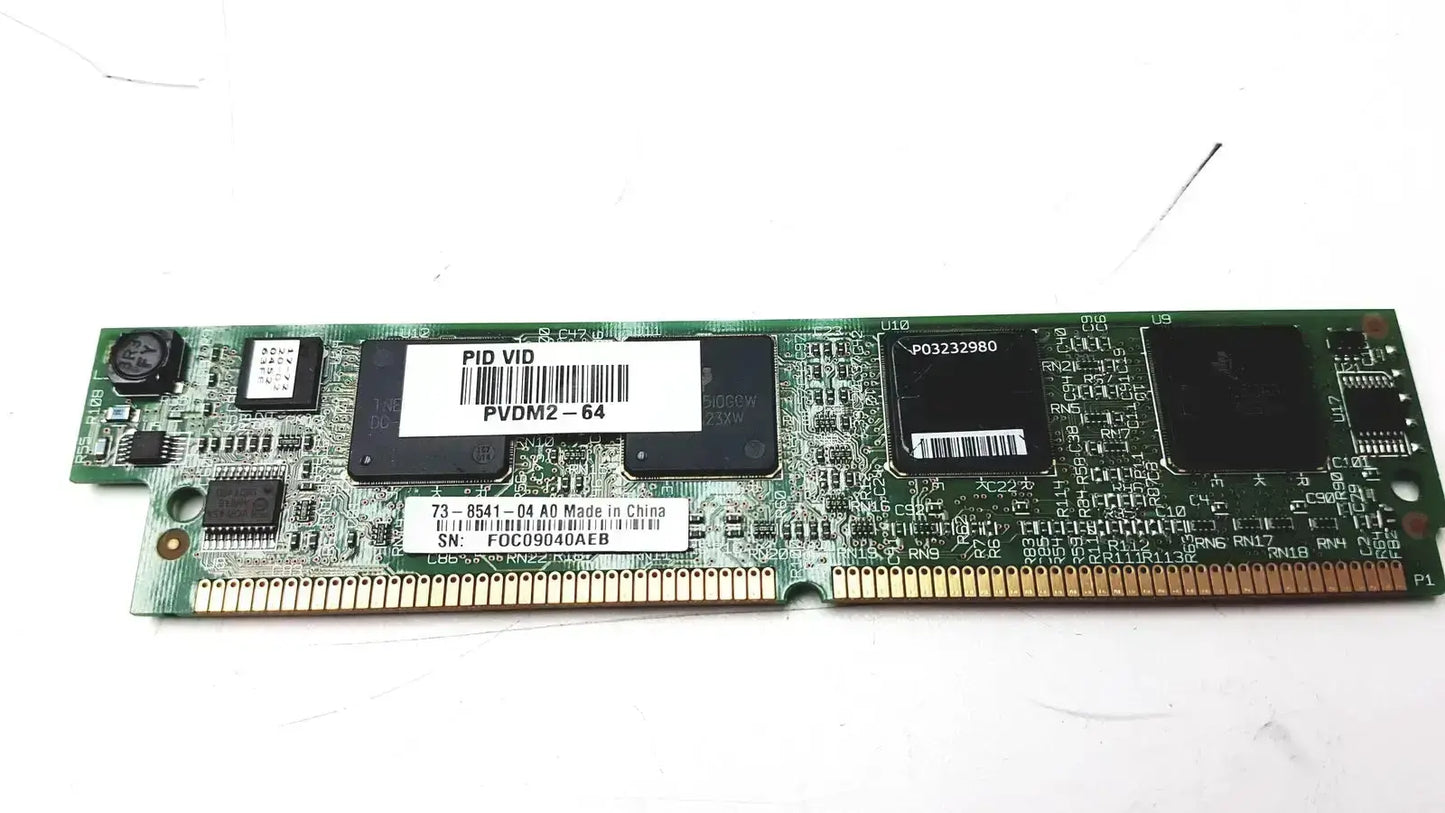 Green circuit board dsp module with black chips and gold contacts for cisco high density voice dsp module