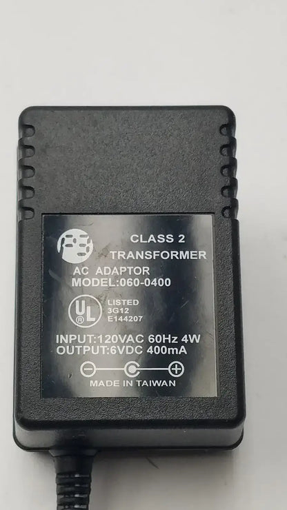 Class 2 Transformer Output 6VDC AC Adaptor Model 060-0400 - AC/DC Power Adapter