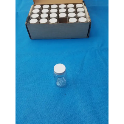 Clear PET Wide Mouth Packer Bottles with White Screw Top Cap - Lot of 24 - Laboratory