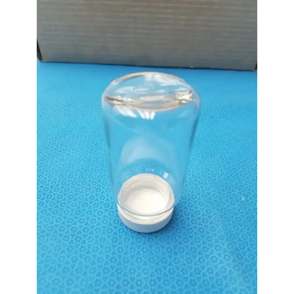 Clear PET Wide Mouth Packer Bottles with White Screw Top Cap - Lot of 24 - Laboratory