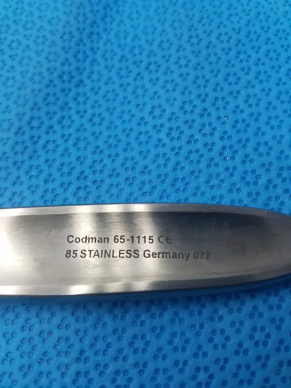 Codman 65-1115 Stainless Steel Curved Surgical Instrument