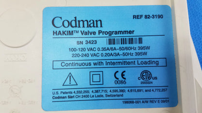 Codman Hakim Valve Programmer Ref 82-3190