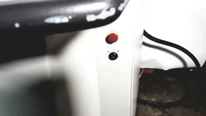 White control panel with red and black buttons of the coherent novus omni ophthalmic photocoagulation laser system 220 volt