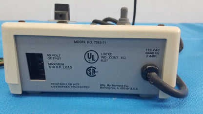 Cole-Parmer Masterflex 7553-71 Speed Controller 115 VAC 90VDC Output