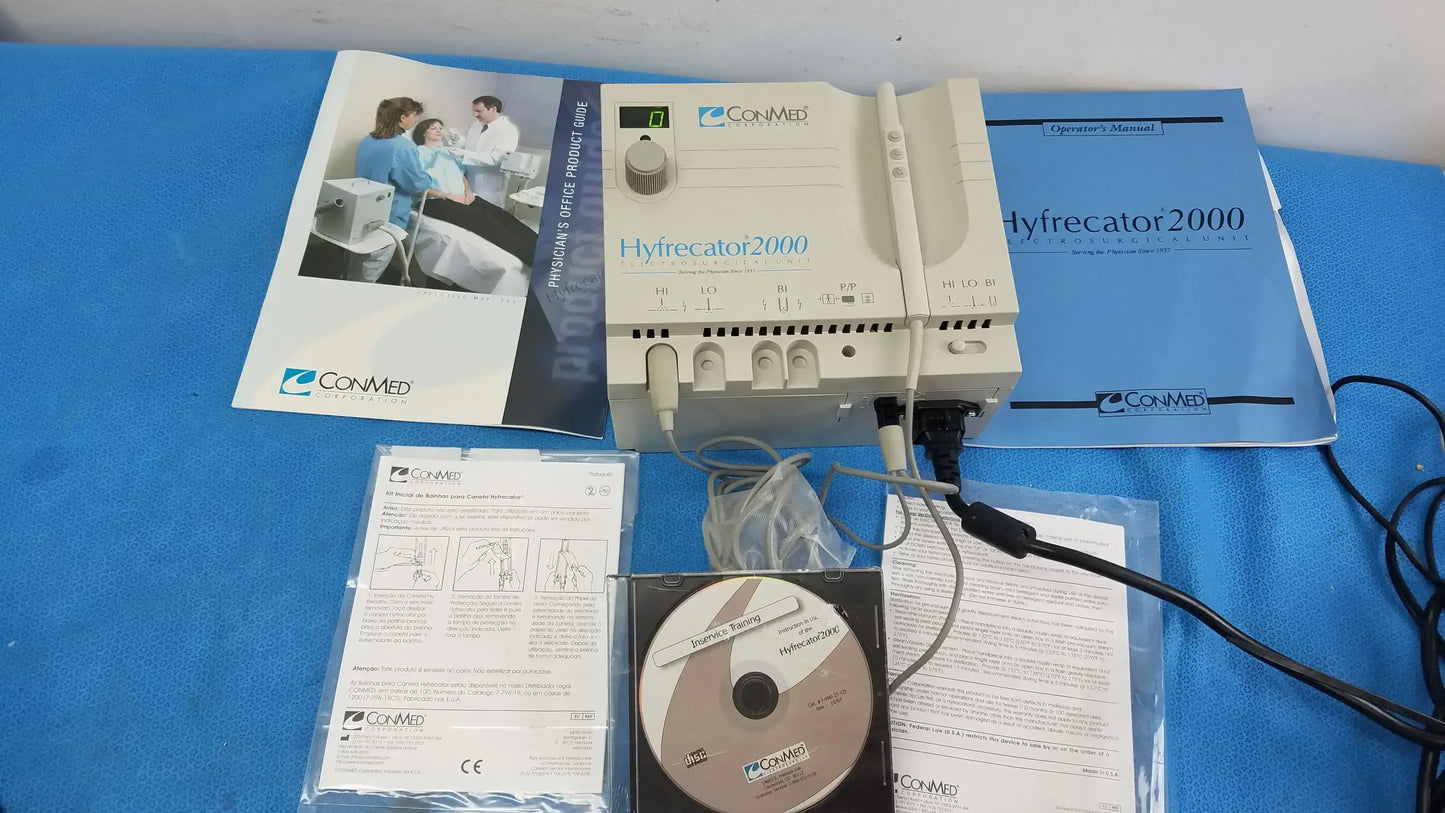 ConMed Hyfrecator 2000 Electrosurgical Unit With Accessories