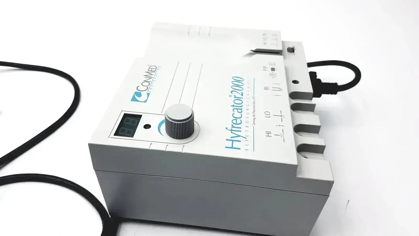 Gray conmed hyfrecator 2000 model 7-900-115 desiccator with digital display and control knob buy used medical equipment