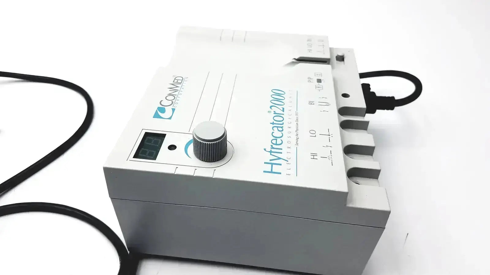 Gray conmed hyfrecator 2000 model 7-900-115 desiccator with digital display and control knob buy used medical equipment