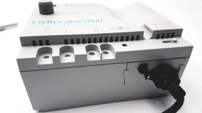 Gray plastic conmed hyfrecator 2000 model 7-900-115 with black power cord ventilation slots back view used medical equipment for sale