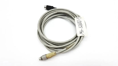 Gray coiled control techniques connecting cable with black and metallic connectors for reliable device connection