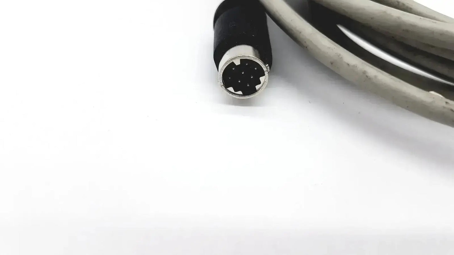 Black and silver 9-pin db-25 control techniques connecting cable with gray cable for industrial connectivity