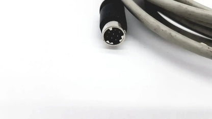 Black and silver 9-pin db-25 control techniques connecting cable with gray cable for industrial connectivity