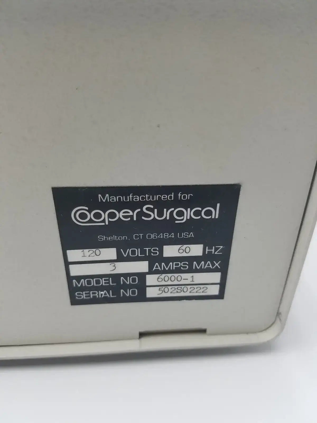 CooperSurgical LEEP System 6000 Electrosurgical Generator Model 6000-1 120V