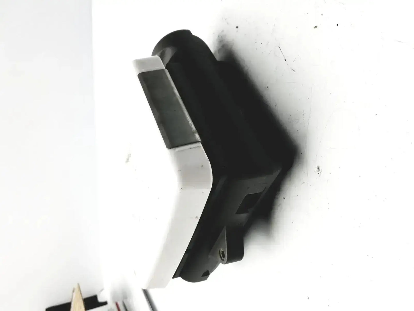 Black and white plastic toggle switch with rectangular lever on corning pc420 magnetic hot plate stirrer for laboratory use