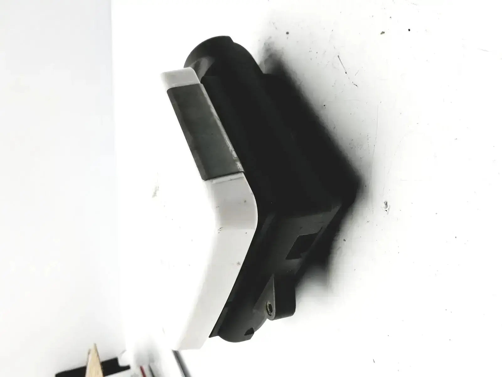 Black and white plastic toggle switch with rectangular lever on corning pc420 magnetic hot plate stirrer for laboratory use