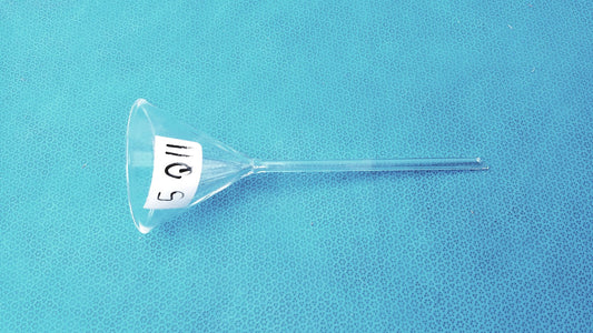 Corning Pyrex Lab Funnel – 50mm Glass 50 Degree Fluted with 8mm OD Stem - Laboratory