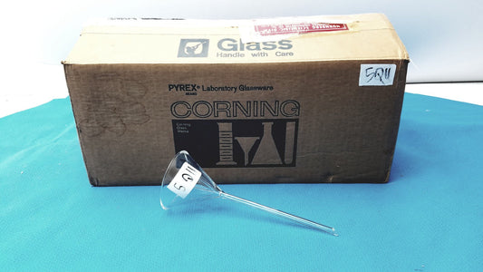 Corning Pyrex Lab Funnel – 50mm Glass 50 Degree Fluted with 8mm OD Stem - Laboratory