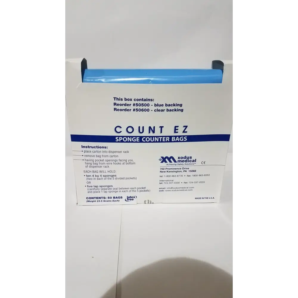 Count EZ Sponge Counter Bags 50500 – Surgical Sterile Disposable