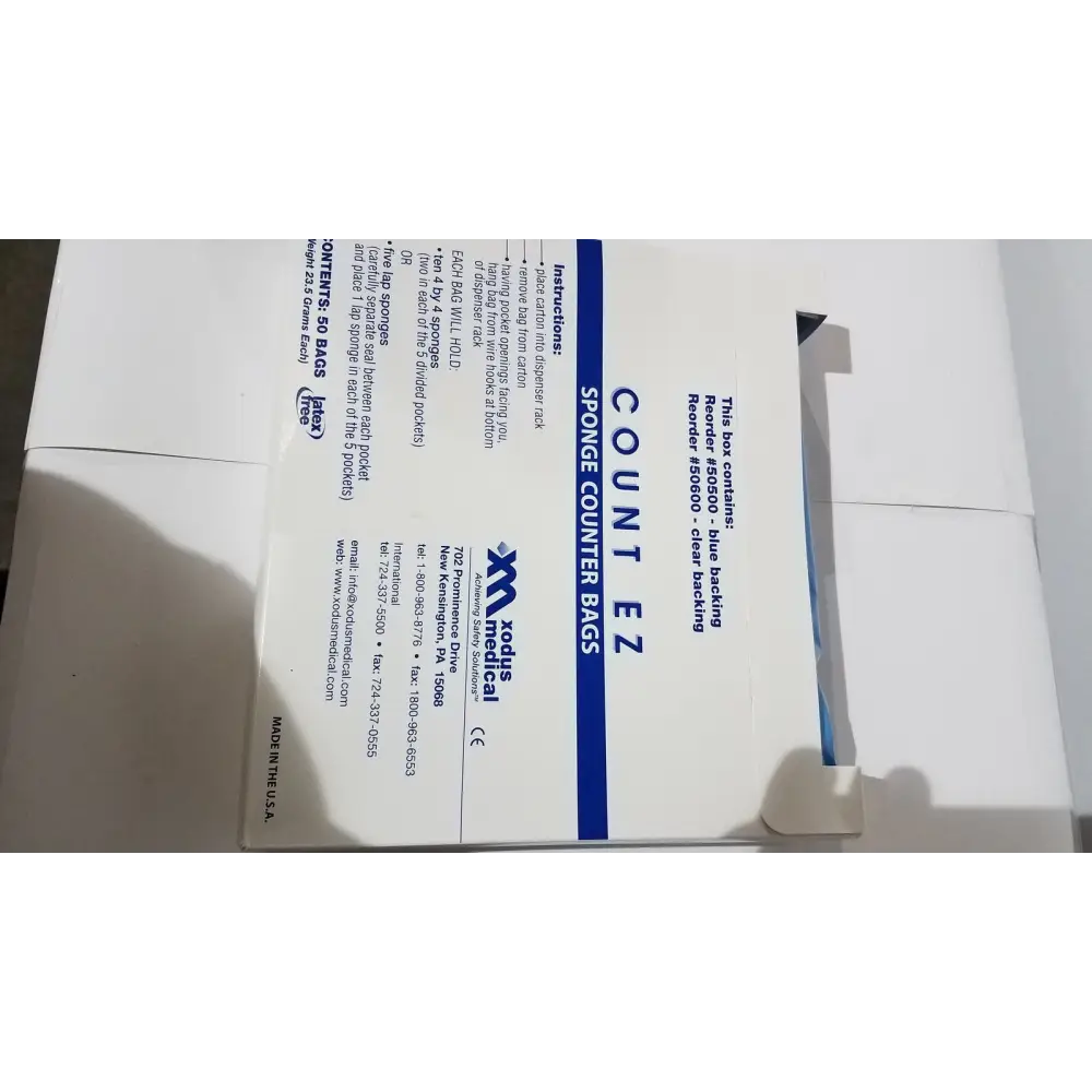 Count EZ Sponge Counter Bags 50500 – Surgical Sterile Disposable