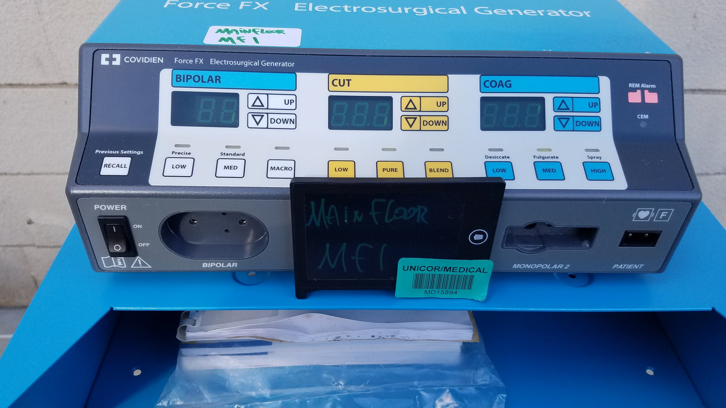 Covidien Force FX-C Electrosurgical Generator ESU with E6009 E6008 And Trolley - (ESU)