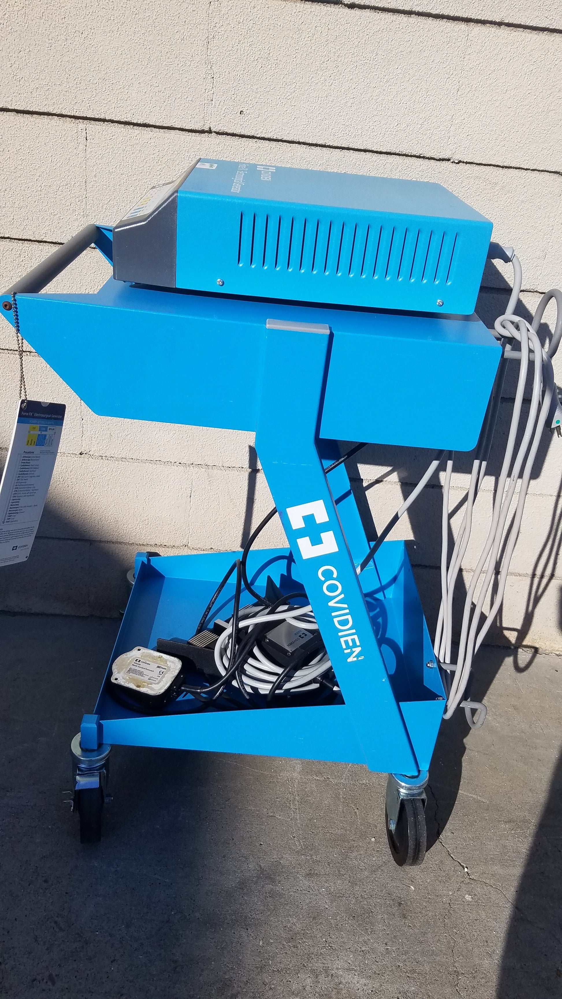 Covidien Force FX-C Electrosurgical Generator ESU with E6009 E6008 And Trolley - (ESU)