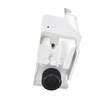 White plastic security camera with black lens and mounting bracket on covidien kangaroo epump enteral feeding pump device