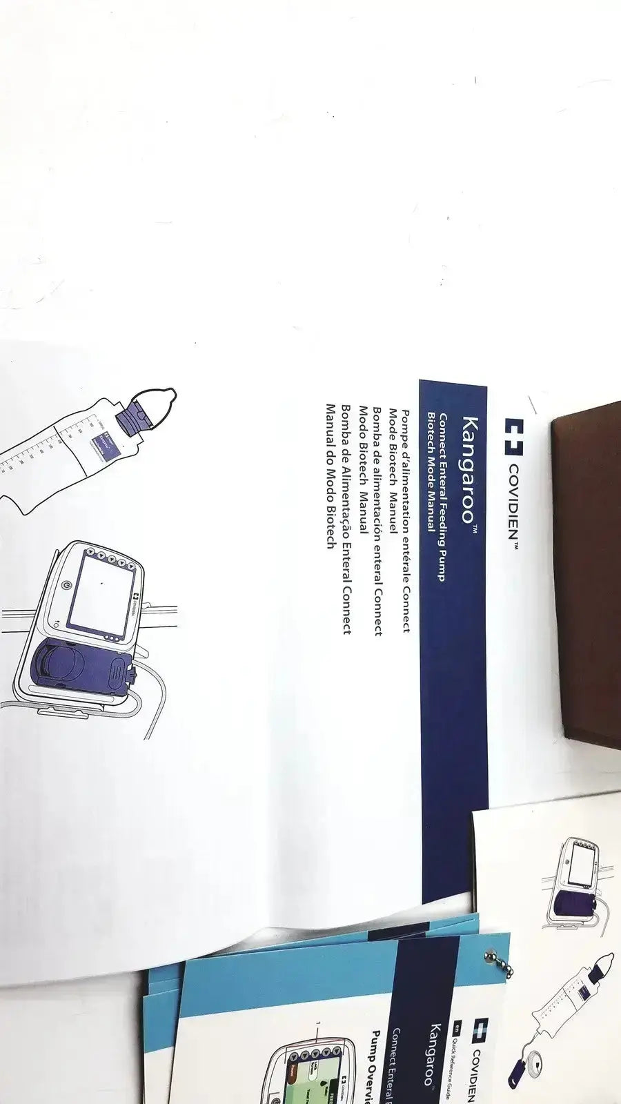 Brown leather kangroo covidien manual for portable blood pressure monitor included with feeding pump pole clamp extras