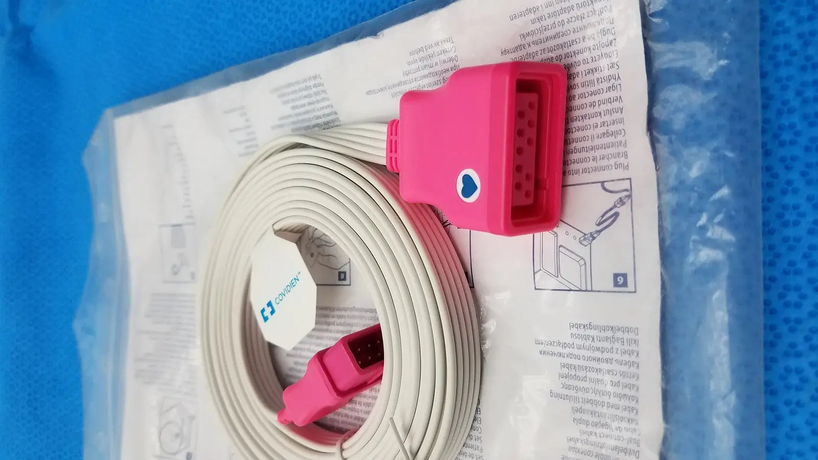 Covidien Kendall Disposable 5-Lead ECG Cable – Dual Connector 2.7m (9’)