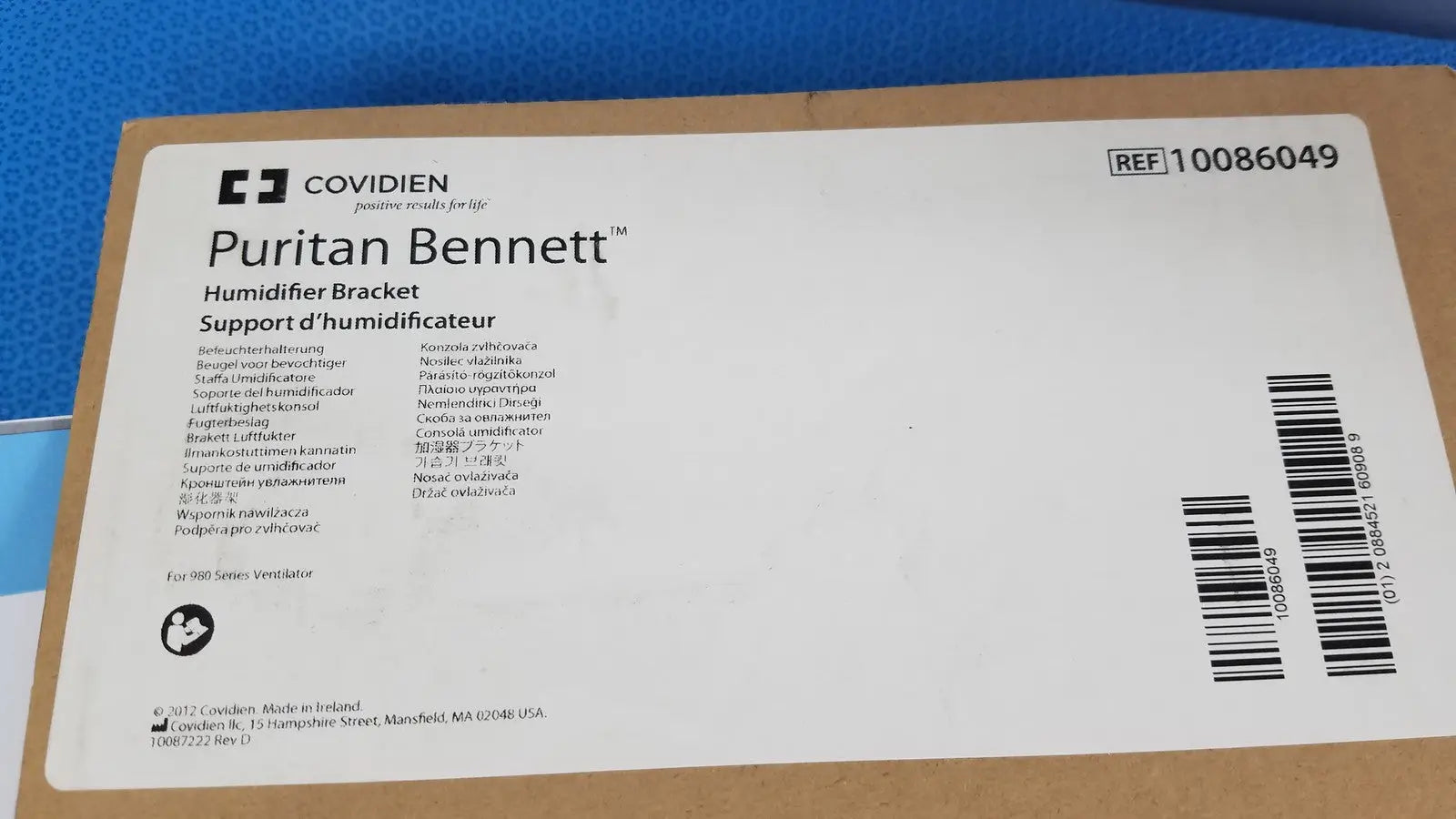 COVIDIEN Puritan Bennett Humidifier Bracket REF 10086049