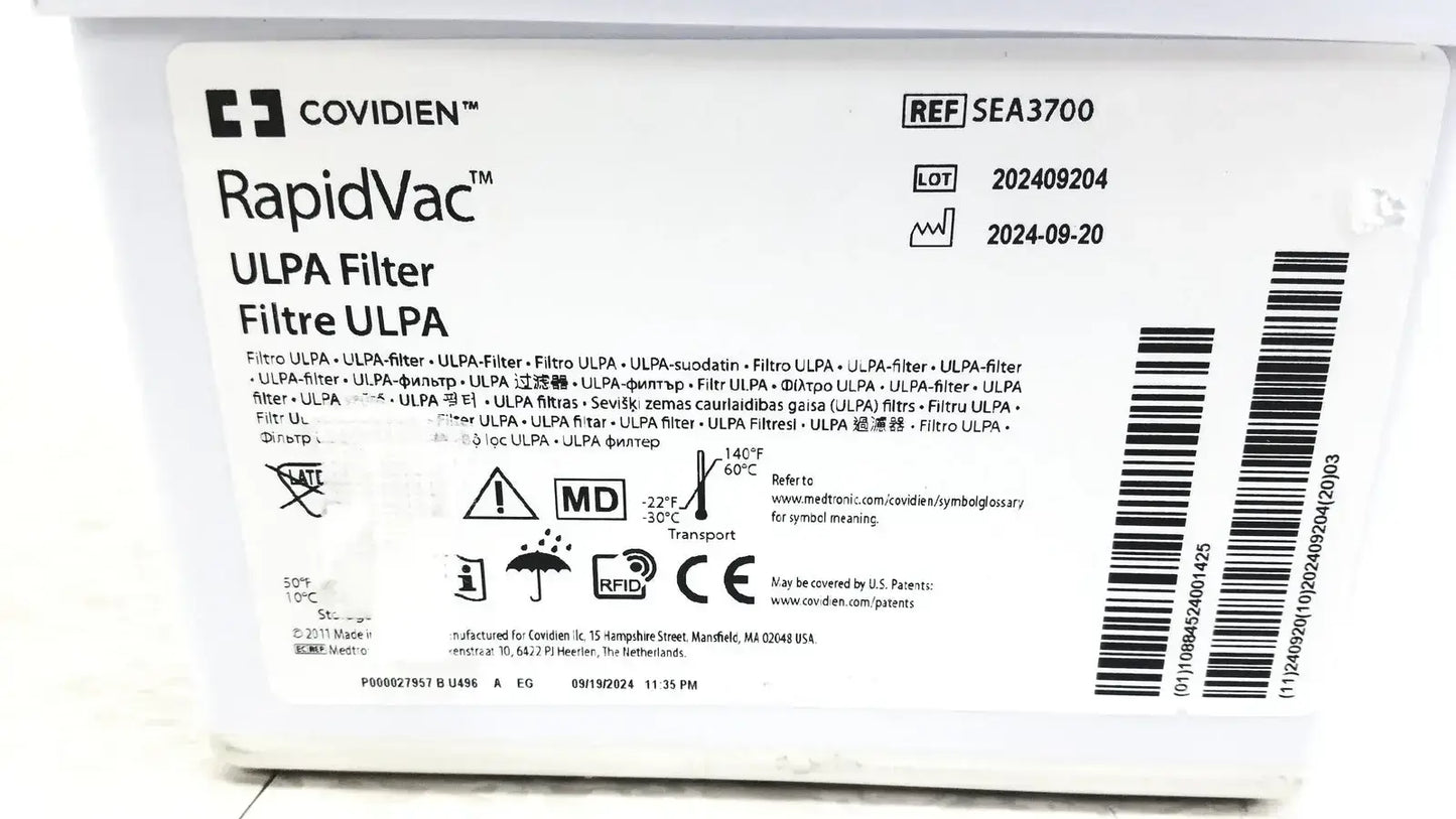 Covidien RapidVac ULPA Filter Ref SEA3700 - Smoke Evacuator