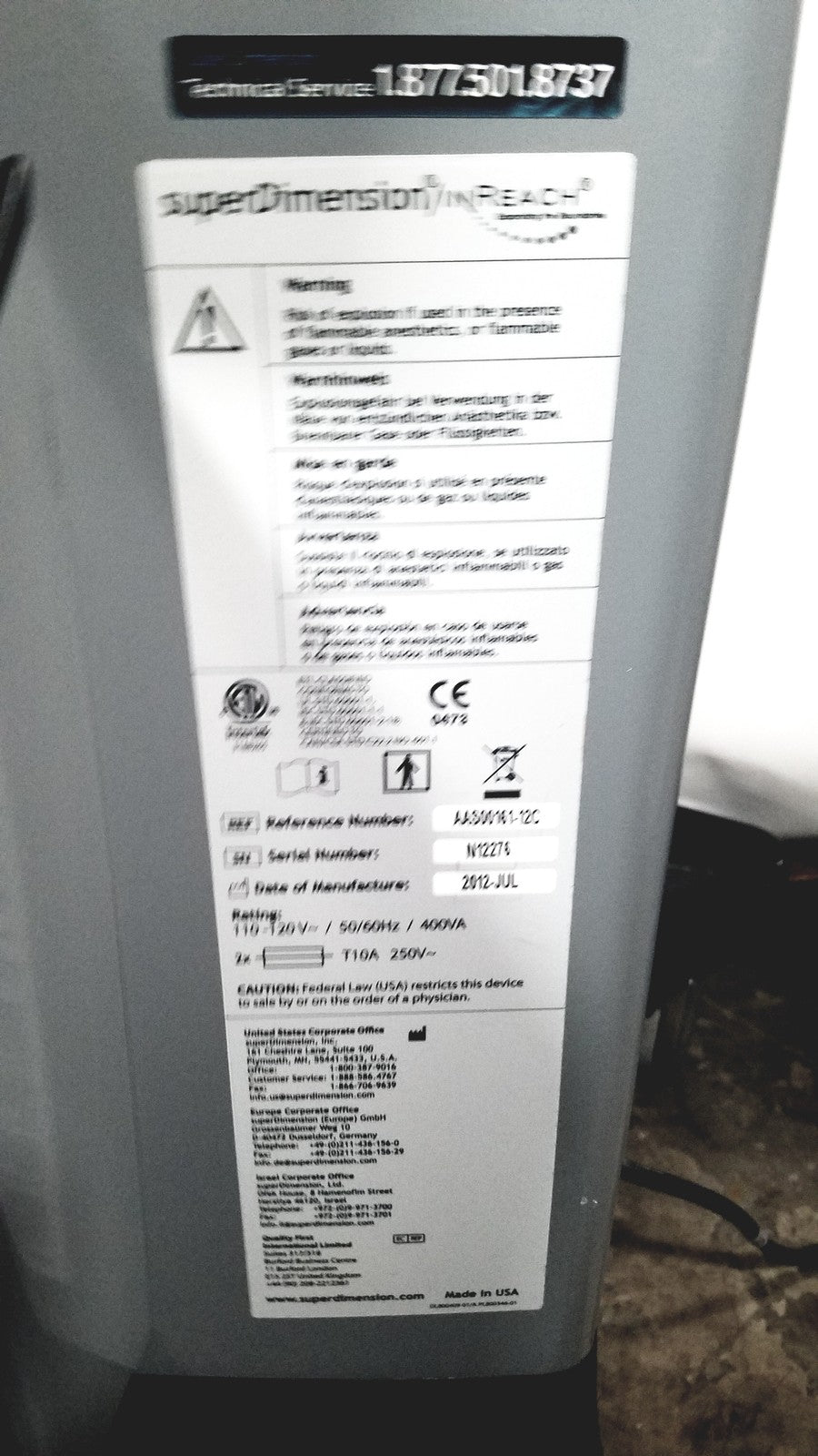 Covidien Super Dimension I Logic In Reach Navigation System - Electromagnetic