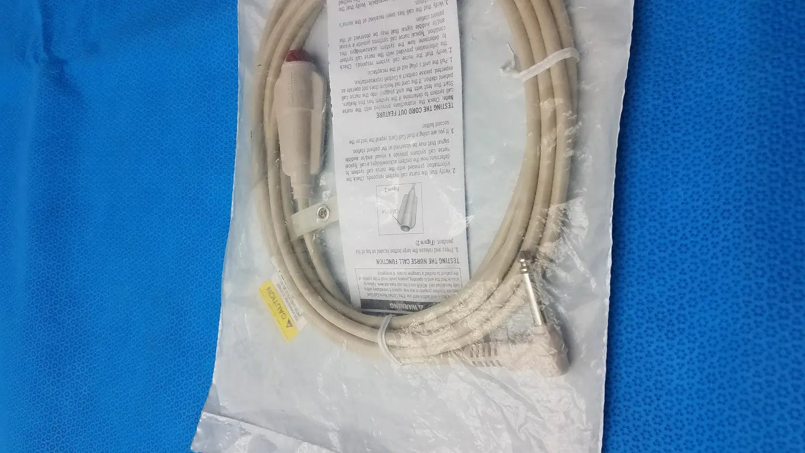 Crest Healthcare 7700B-12 Call Cord – 1/4’’ Plug 12ft Beige Single Patient - Nurse
